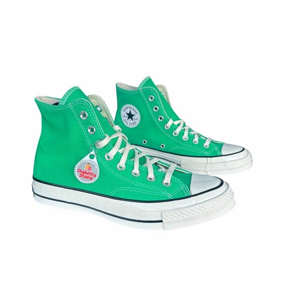 ⭐Converse Chuck 70 Hi Green Canvas Women shoes Sz 10 Retro Sneaker A08613F New - Picture 1 of 13